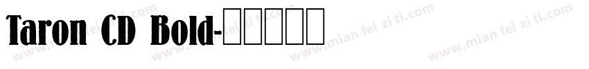 Taron CD Bold字体转换